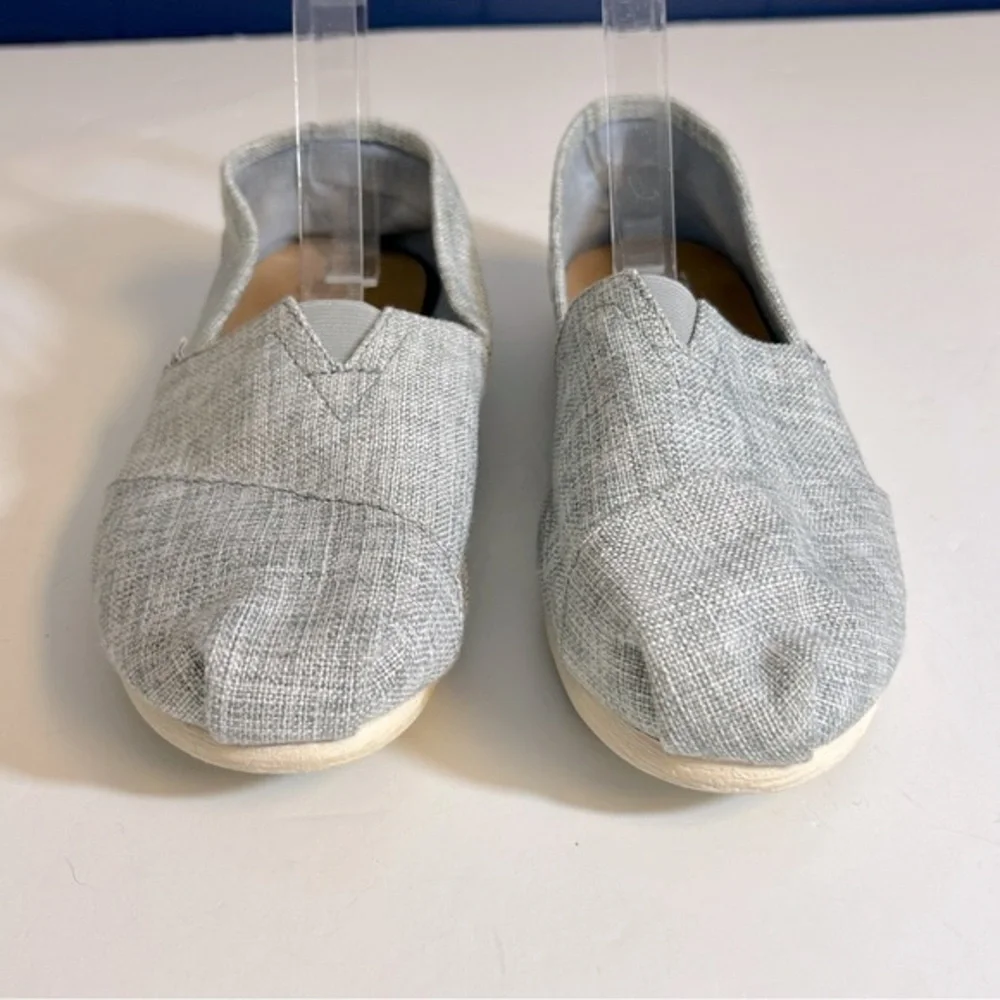 TOMS‎ Drizzle Grey Metallic Woven Shoes Size 10